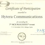 Plugtest 7th Certificate