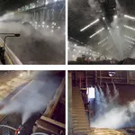 IKEUCHI Offers Dust Suppression And Dust Control Solutions Using Spray Nozzles For Preventing Air Pollution At Coal Storages2C Steel Mills2C And Other Industrial Facilities