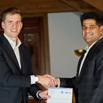 Lorenz Frey Hilti Director Emil Frey Group Sudarshan Venu Managing Director TVS Motor Company Announcing The Partnership32