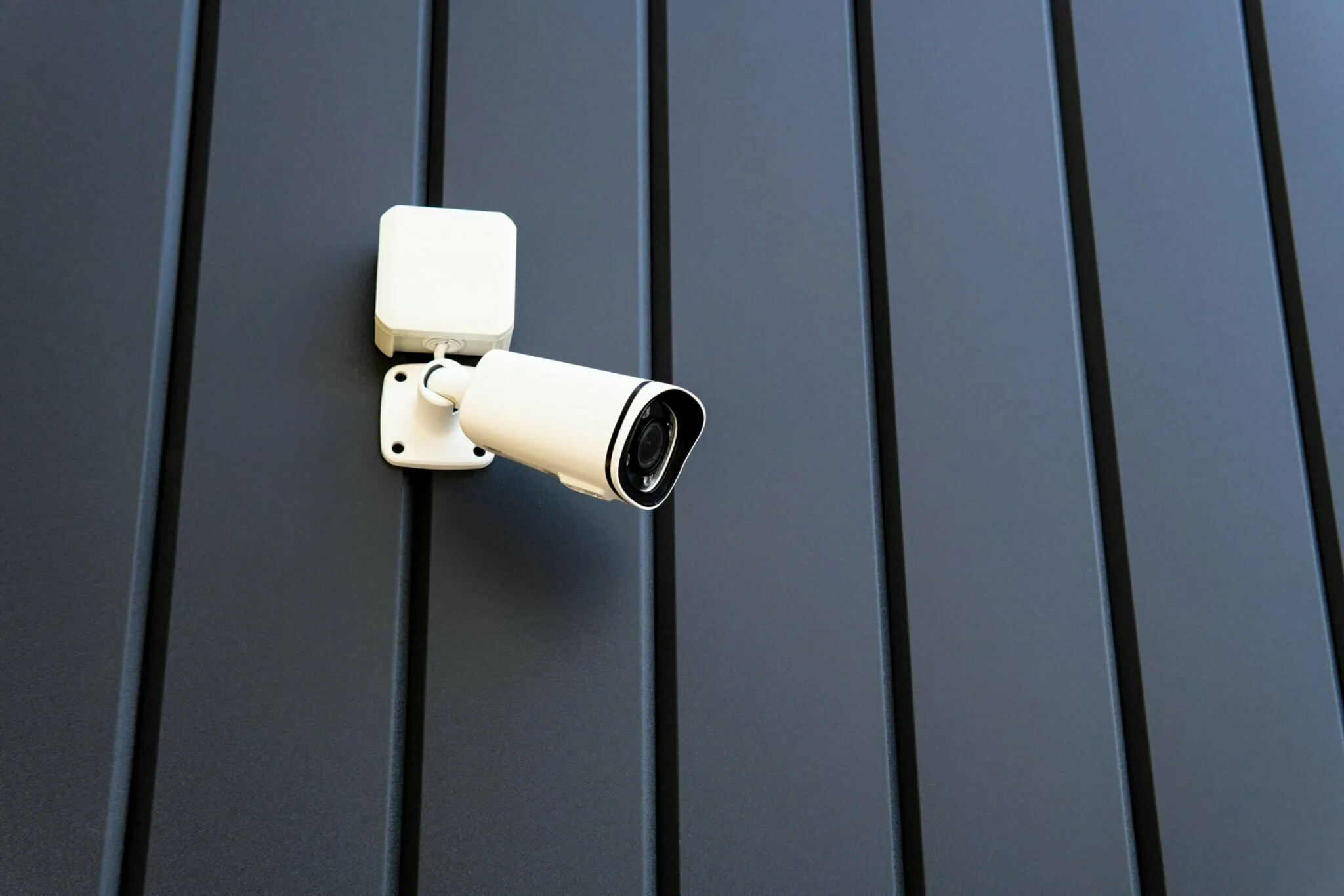 Security Camera On A Dark Wall, Outdoors