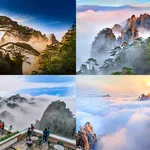 Famous Scenery Such As Pine Trees2C Cloud Seas2C Peculiarly Shaped Stone Peaks Of Mount Huangshan In In East China27s Anhui Province