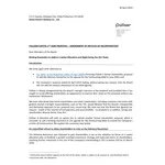 Letter To Keisei BoD On AOI Amendment Shareholder Proposal Palliser Capital