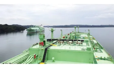 BW Malacca And BW Tulip At Panama Canal